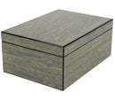 Blue Bamboo Cigar Humidor 50 Count Closed View Angled