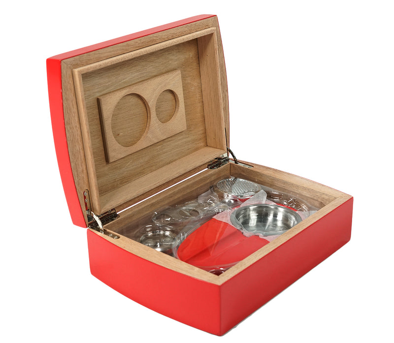 Candy Apple Red Travel Humidor Set