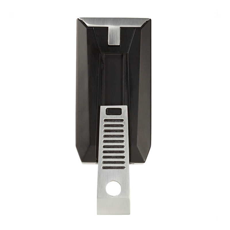 Black and Chrome Colibri Slide Lighter Punch Open
