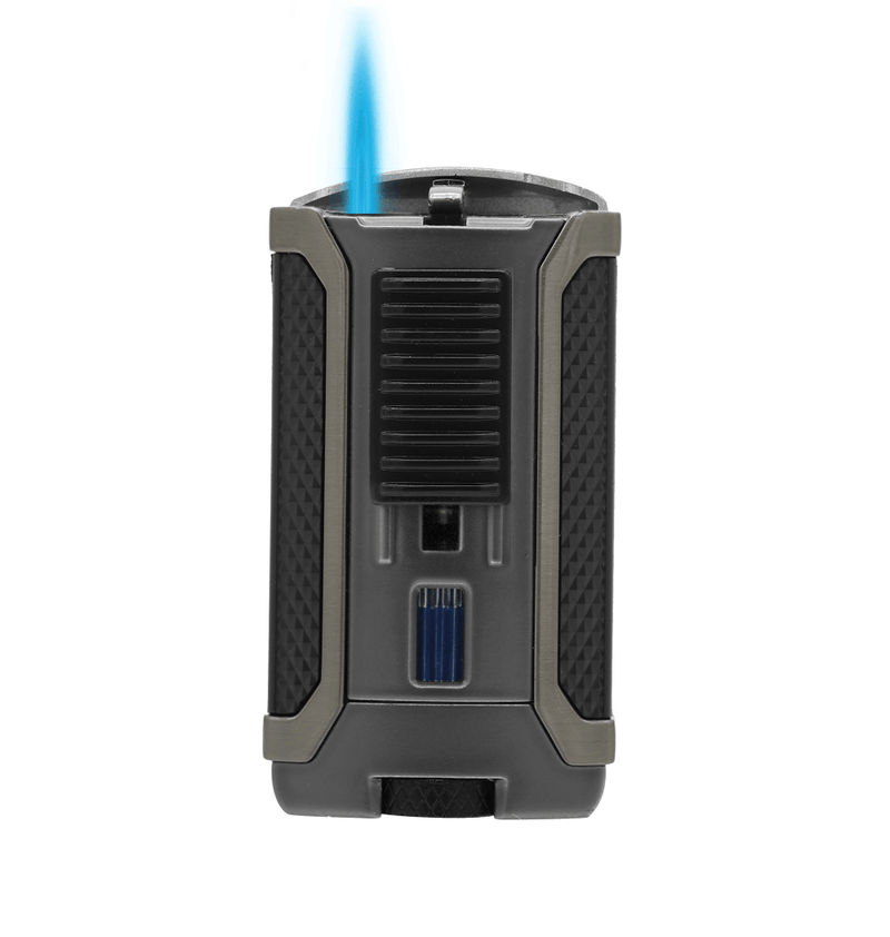 Charcoal Colibri Apex Lighter With Flame