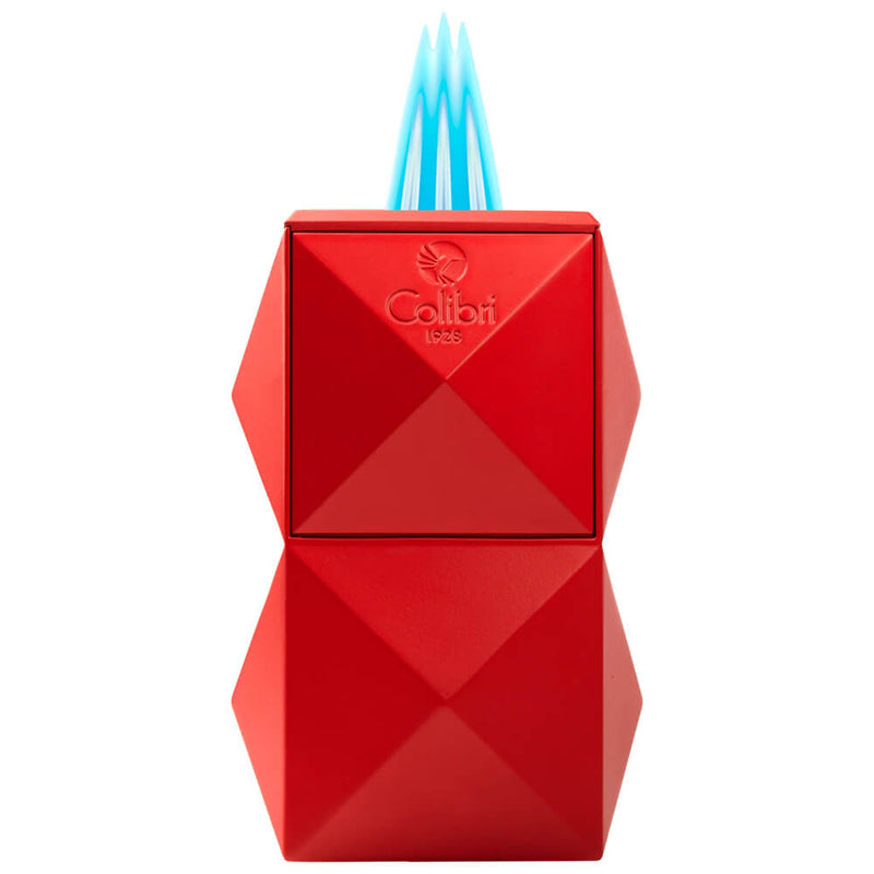 Red Colibri Quasar Table Lighter With Flame