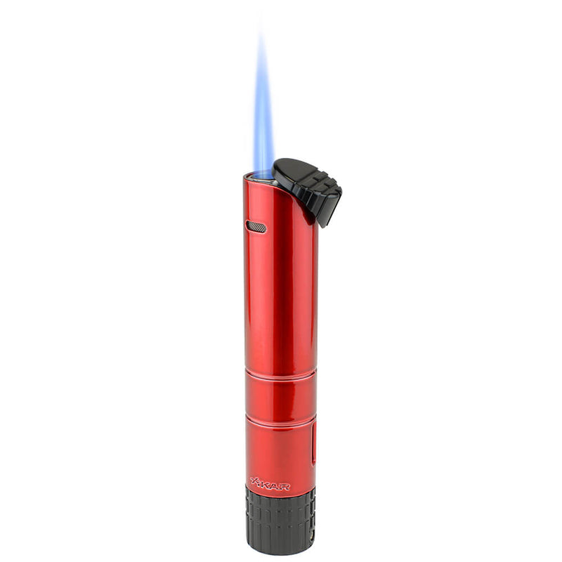 Red Xikar Turrim Single Jet Lighter With Flame