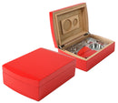 Candy Apple Red Travel Humidor Closed And Open View