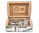 White with Black Graffiti Travel Humidor