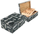 Black with White Graffiti Humidor 100 Count