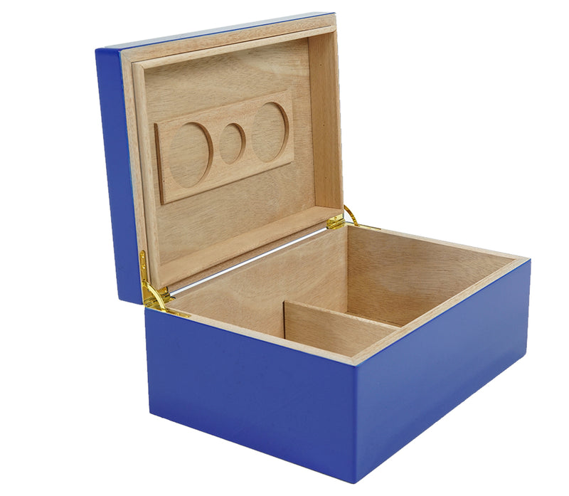 Pacific Blue Humidor 50 Count | Desktop Humidor | HumidorsDirect.com