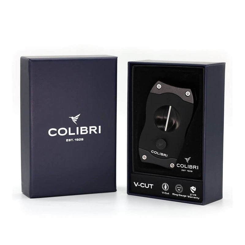 Black and Black Colibri V-Cut Cutter in Box