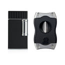 Black and Chrome Colibri Julius SV-Cutter & Lighter Set