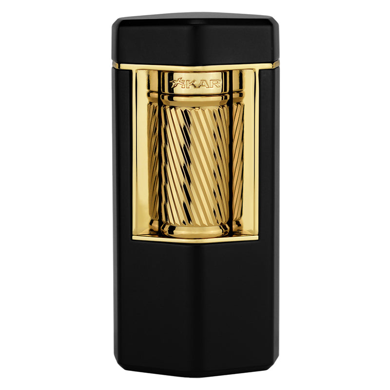 Black and Gold Xikar Meridian Flat Flame Lighter