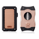 Black and Rose Colibri Rally SV-Cutter & Lighter Set