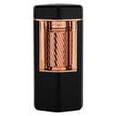 Black and Rose Gold Xikar Meridian Flat Flame Lighter