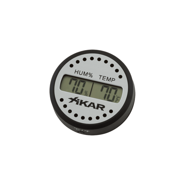 Black Xikar Digital Round Hygrometer