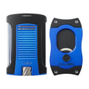 Blue Colibri Daytona S-Cutter & Lighter Set