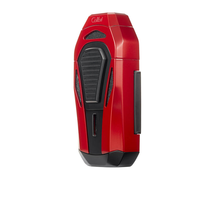 Red Colibri Boss Triple-Jet Flame Lighter Angled View