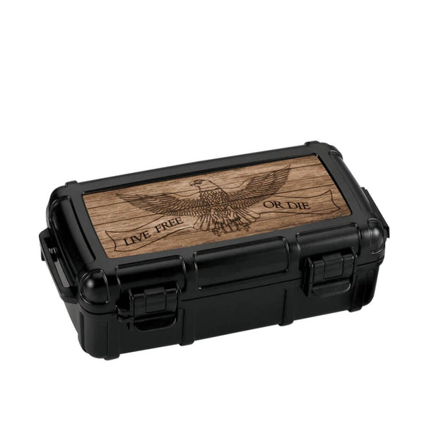 Cigar Caddy 10 Count Live Free or Die Travel Case Closed