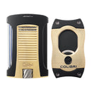 Gold Colibri Daytona S-Cutter & Lighter Set