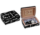 Graffiti Black And White Travel Humidor 