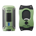 Green Colibri Apex S-Cutter & Lighter Set