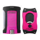 Pink Colibri Daytona S-Cutter & Lighter Set