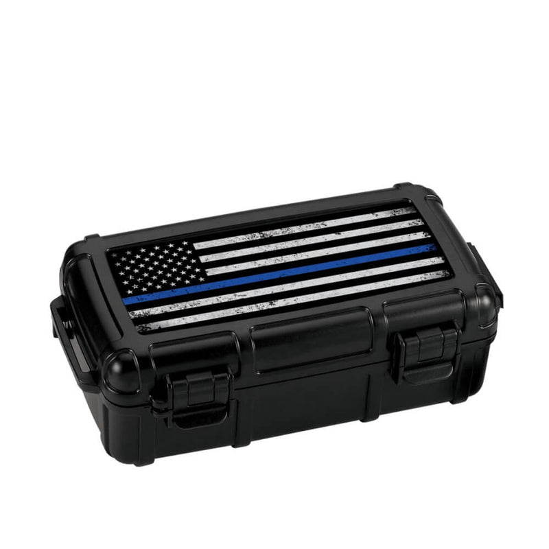 Police Cigar Caddy 10 Count First Responders Travel Case Closed