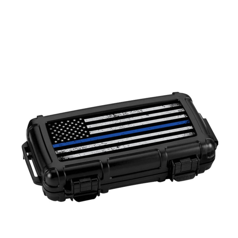 Police Cigar Caddy 5 Count First Responders Travel Case Closed
