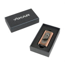 Vintage Bronze Xikar Verano Flat Flame Lighter Packaging