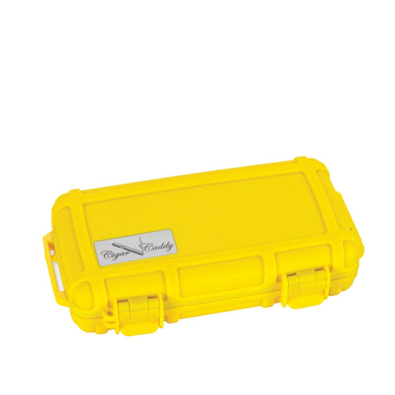Yellow Cigar Caddy 5 Count Travel Case