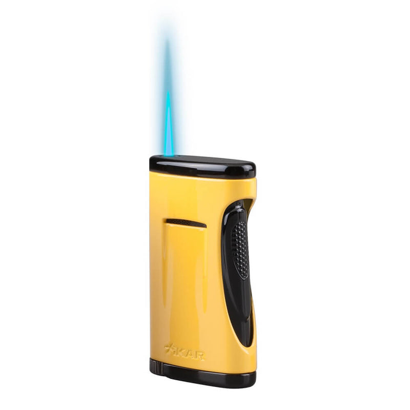 Yellow Xikar Xidris Single Jet Lighter with Flame